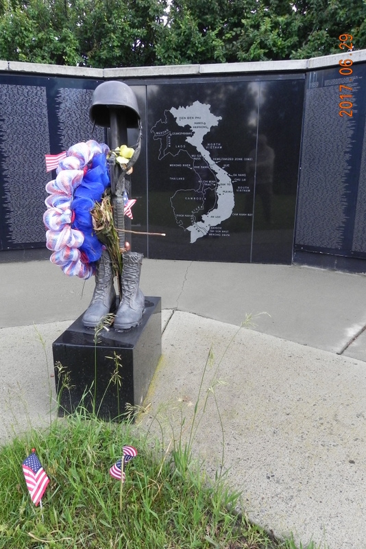 Vietnam Wall and outside monument