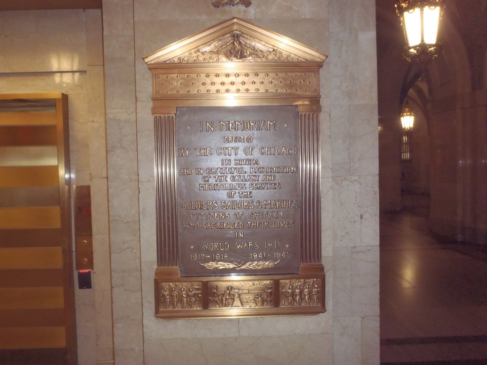 Chicago City Hall World War I and World War II Memorial