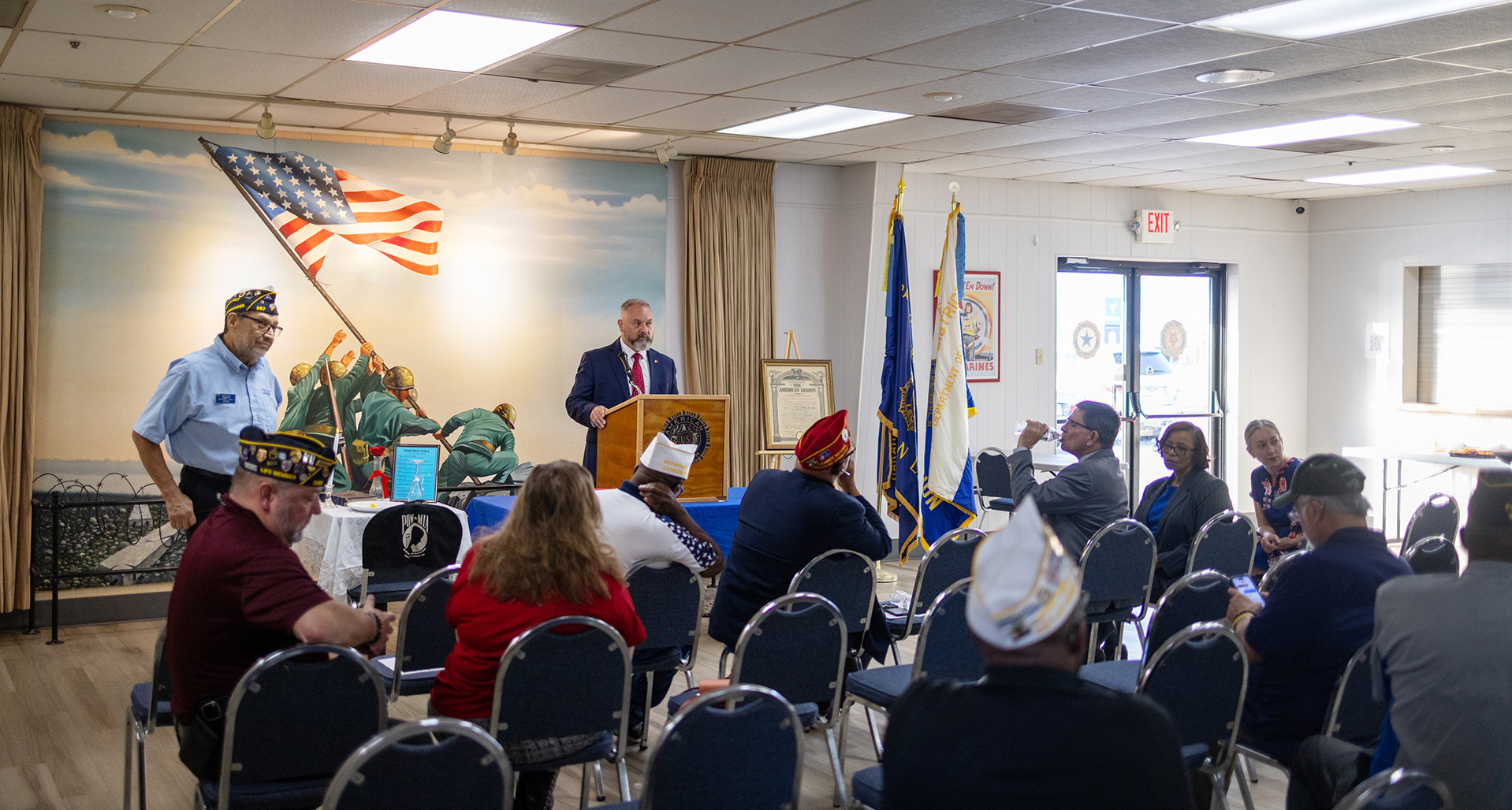 American Legion System Worth Saving town hall at Post 397 in Harahan, La., on Monday June 9, 2025.&nbsp;