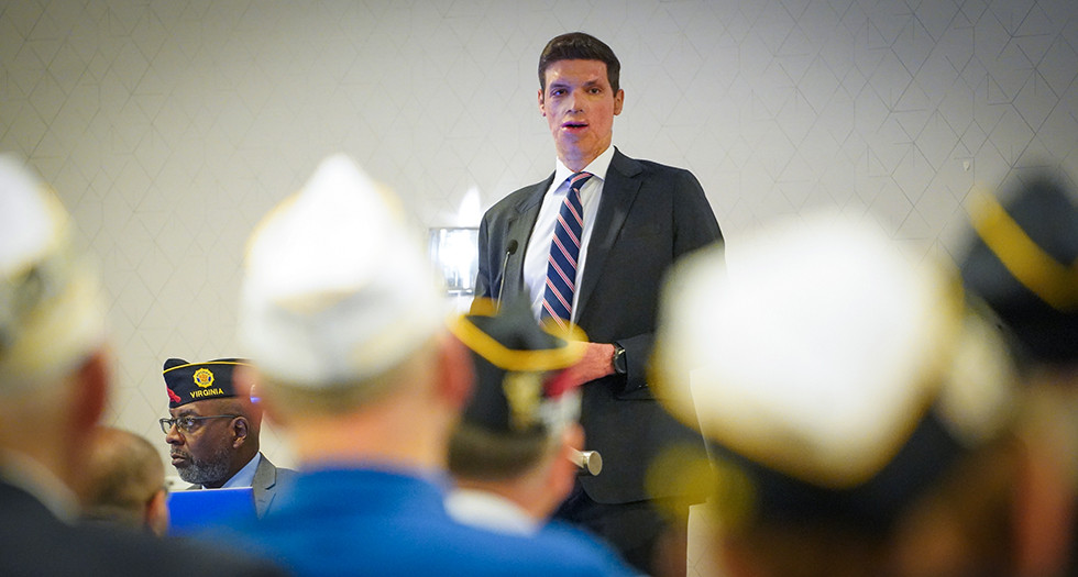Samuel Brown Under Secretary for Memorial Affairs U.S. Department of Veterans Affairs, addresses the VA&R Commission at the Washington Conference. Photo by Owen J. Bagwell/The American Legion