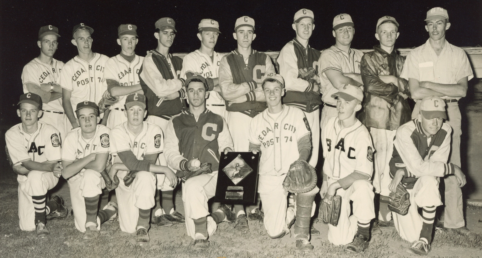 The 1956 Utah Legion Baseball state runners-up from Cedar City Post 74.