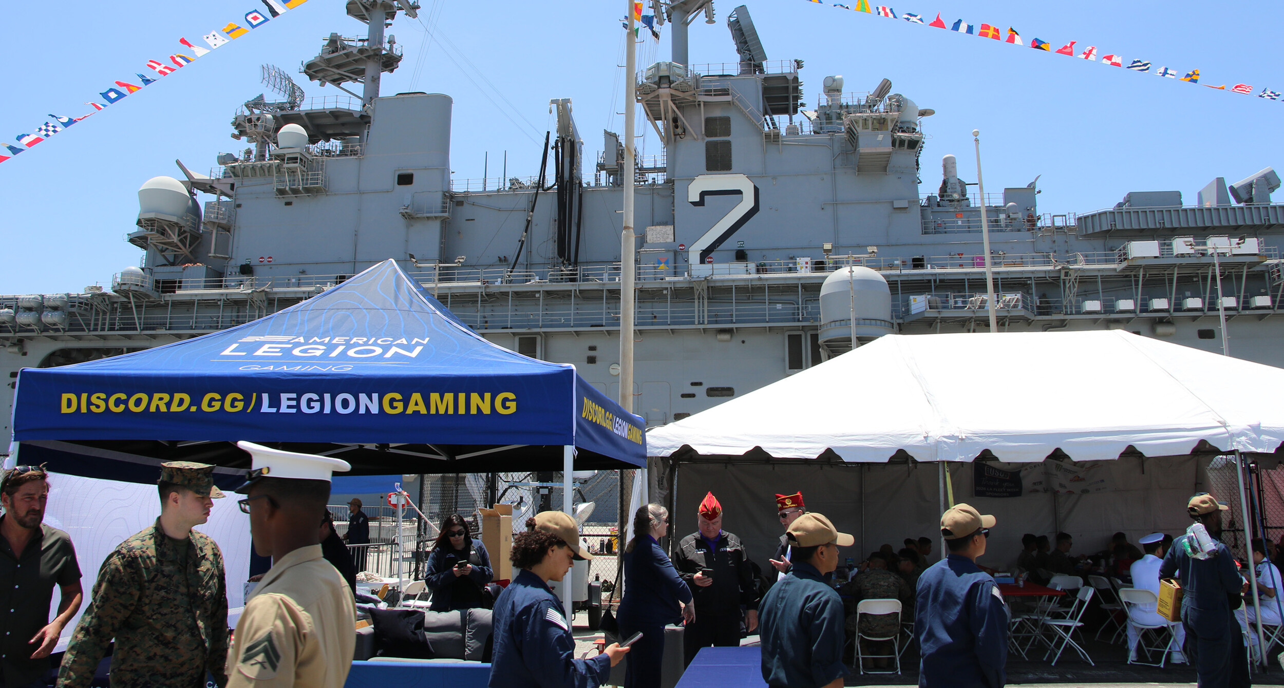 National Commander Wiley tours the USS Iowa and attends an American Legion Gaming event for Fleet Week.