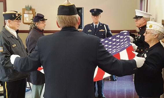 Connecticut post flies burial flags of deceased veterans