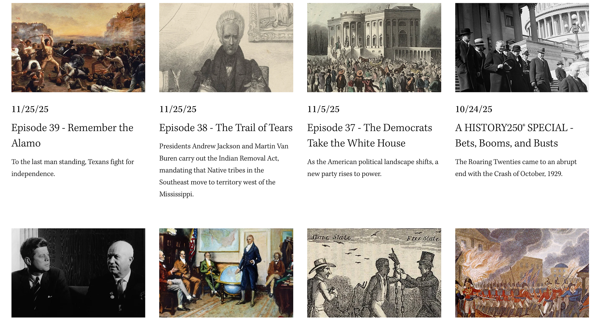 America’s 250-year history in film