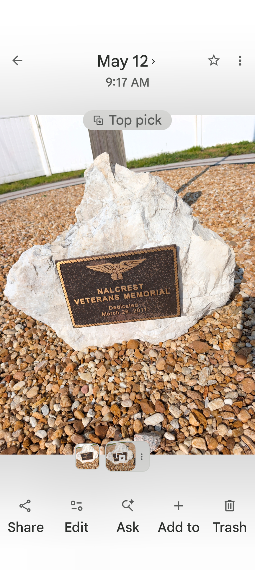 Nalcrest Veterans Memorial