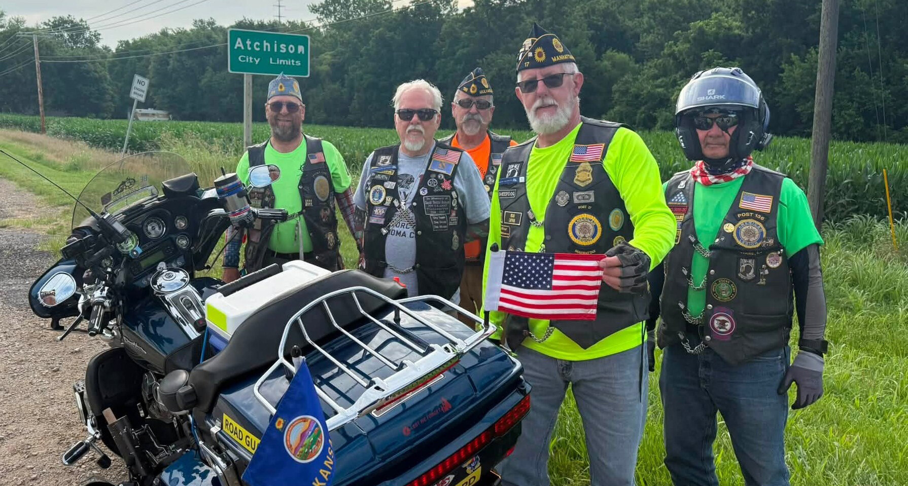 Alan Zeitvogel (second from right) said his own experience has led him to riding to help others. (Chris Krueger&nbsp;Facebook photo)