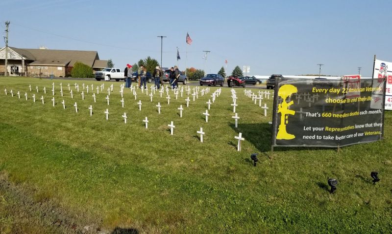660 white crosses to adorn American Legion post lawn