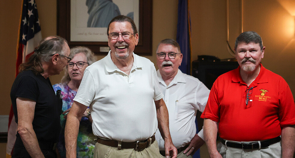 From left, Gary, Mary, Harold, Terry and Vincent Adams are part of a family with five generations of American Legion membership. Photo by Cara Penquite