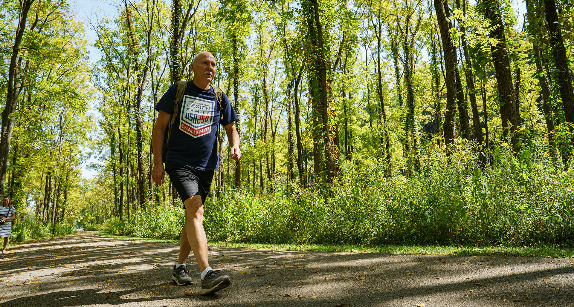 American Legion Department of Indiana Commander Ron Patterson is participating in the Legion's USA 250 Challenge. Photo by Jennifer Blohm/The American Legion