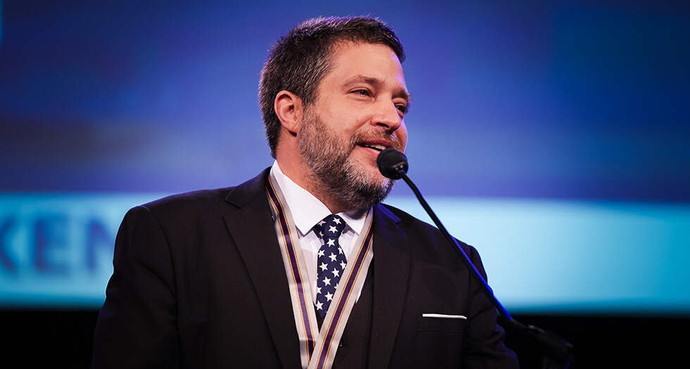 Philip Onderdonk Religious Liberty Award presented to Pastor Chris Avell of Bryan, Ohio, during 107th National Convention in Louisville, Ky. Photo by Jennifer Blohm/The American Legion