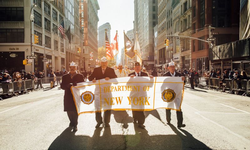 American Legion podcast co-hosts join in NYC Veterans Day Parade