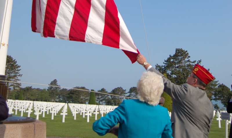 Commander salutes the fallen