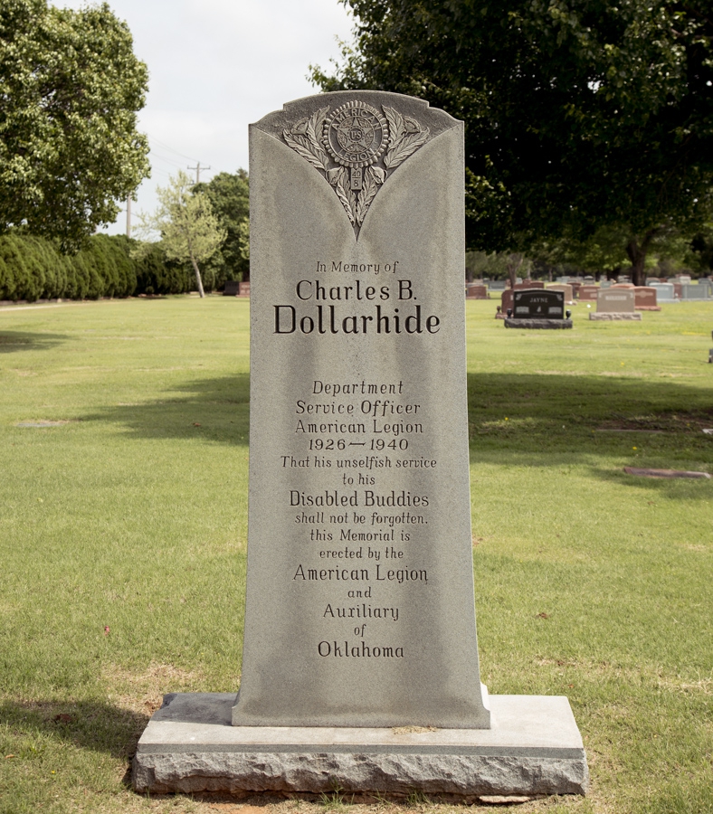 Charles Burrow Dollarhide, Department Service Officer Memorial