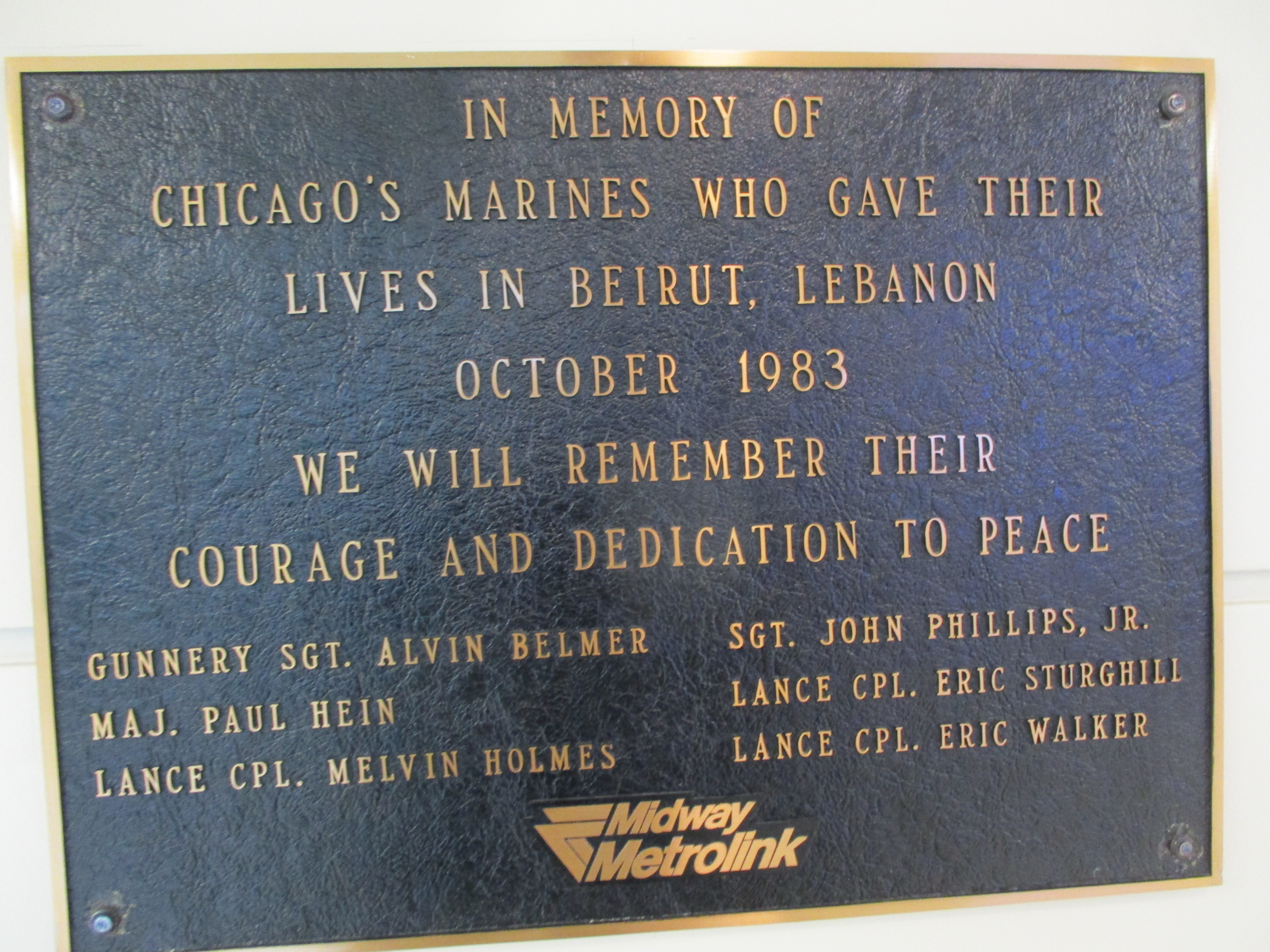 Midway Airport Beirut Memorial
