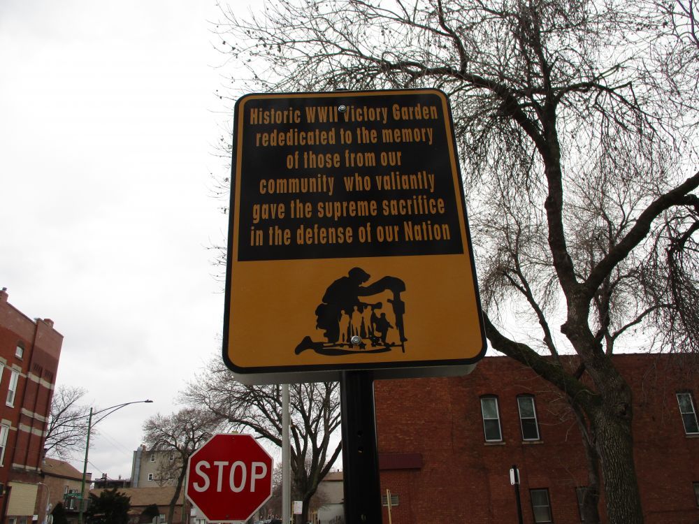 Chicago Bridgeport WWII Victory Garden Memorial