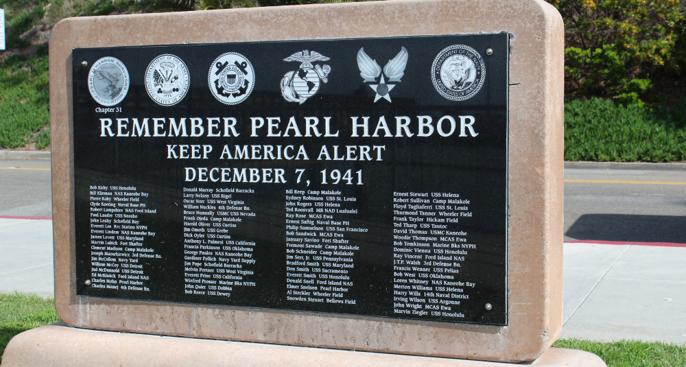 The Remember Pearl Harbor monument in California. (Photo via&nbsp;David Kauppinen)