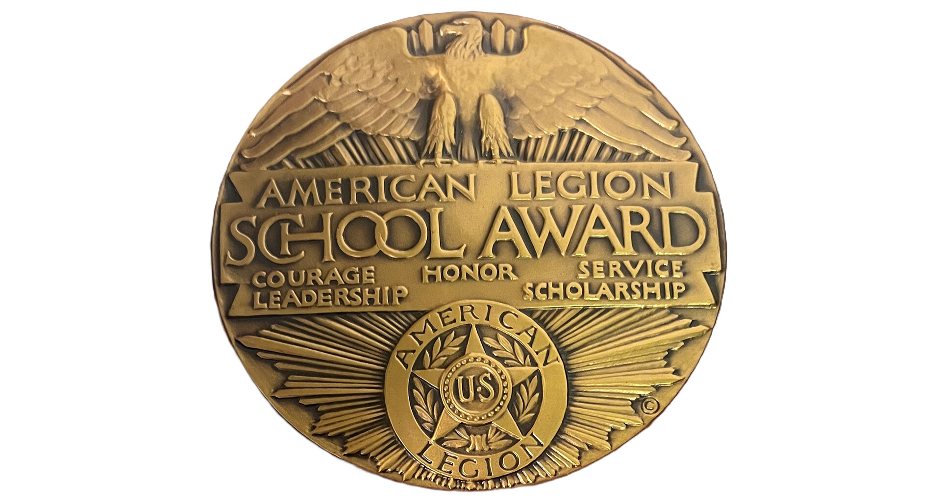 The reverse of the medal's first version. (Image via American Legion Library)