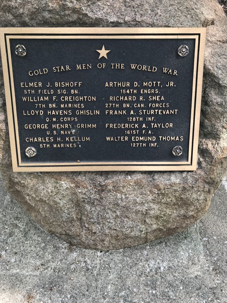 Gold Star Men of World War, Stevenson Park