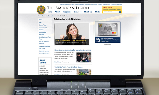 Helping veterans find jobs online 