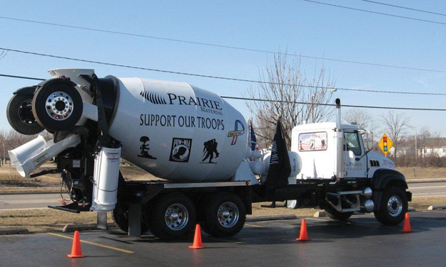 Concrete truck honors POW-MIAs