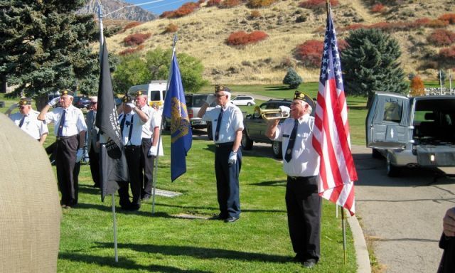 Military funeral honors for veterans