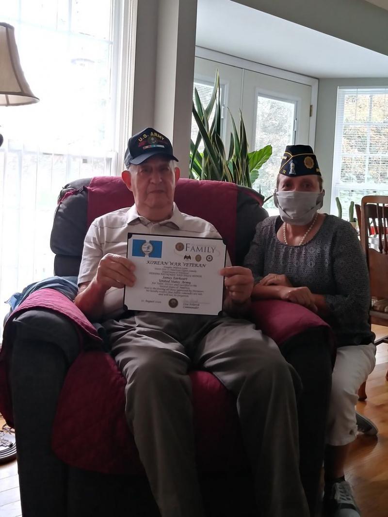 Dover (Tenn.) Post 72 presents Korean Commemorative Certificates and Pins to veterans in the community