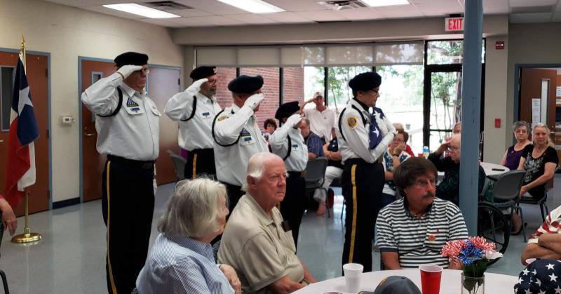 Holley-Riddle Post 21 (The Colony, Texas) honor guard takes Memorial Day ceremony to senior center