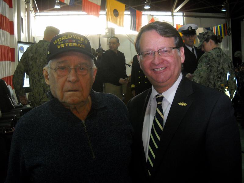 &#039;&#039;Bud&#039;&#039; Cornock, World War II veteran, recognized by Navy Reserve