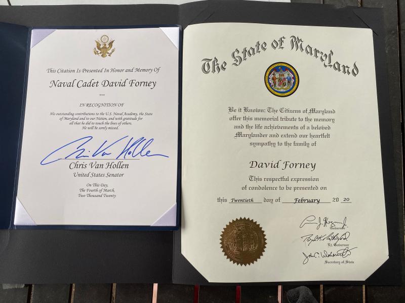 Maryland honors fallen Marine and Naval Academy cadet