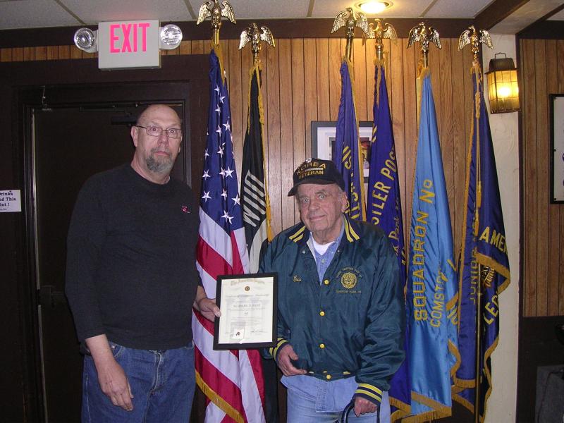 Gus Farr receives 60-year membership award 