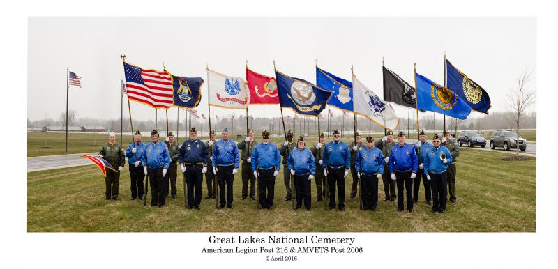 Post 216 performs Honor Guard at Great Lakes Cemetery  