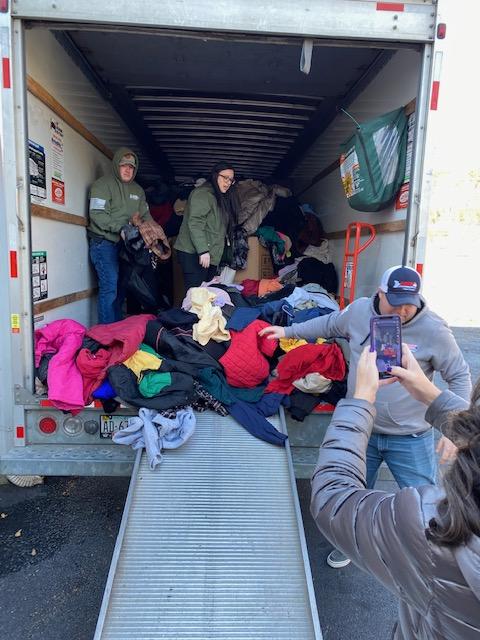 Homeless Veterans Program partners with corporate partners to collect, sort and deliver over 5,000 winter coats for the holidays to veterans, others