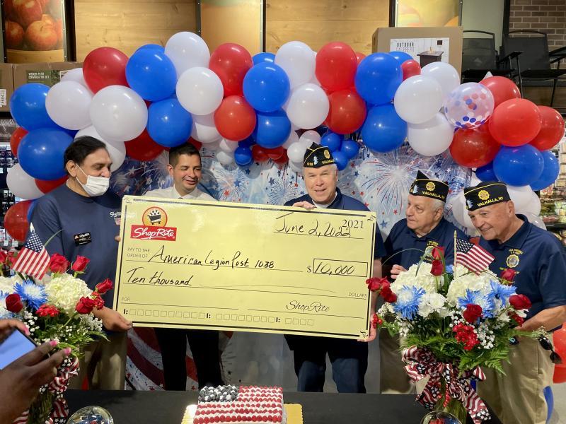 $10,000 donation given to Adolph Pfister Post 1038, Valhalla, N.Y.