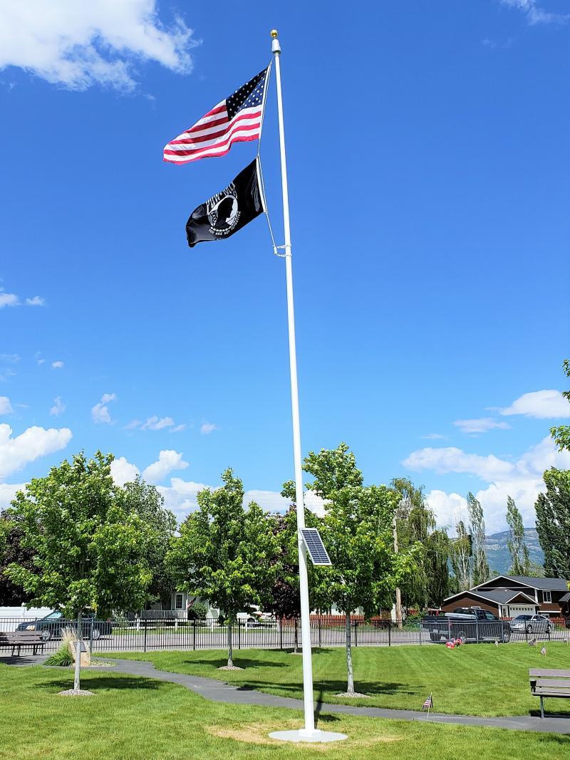 Columbia Falls Freedom Post 72 sponsored a new flagpole in MT Veterans Home Cemetery