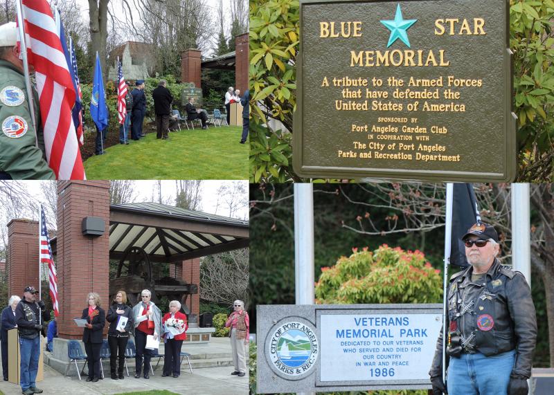 Blue Star Memorial Marker Dedicated at Veterans Memorial Park Port Angeles WASH