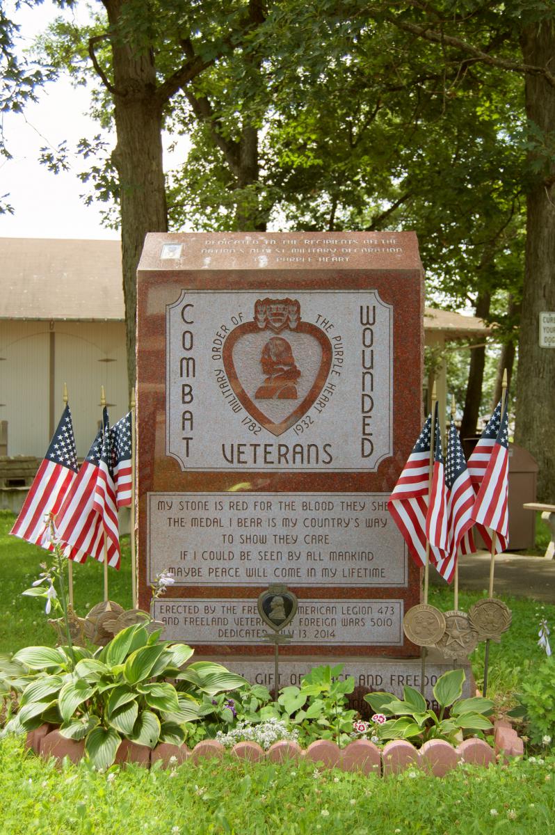 Purple Heart Monument in Freeland, Pa