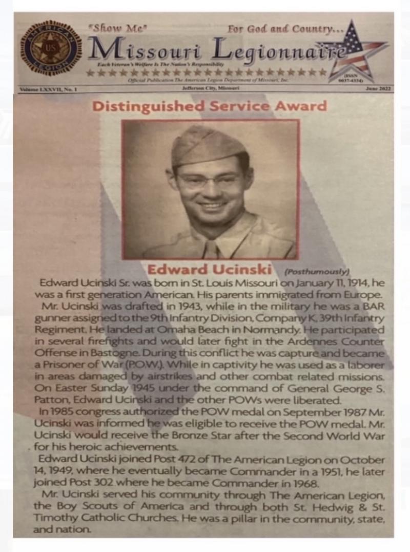 Department of Missouri bestows Distinguished Service Award