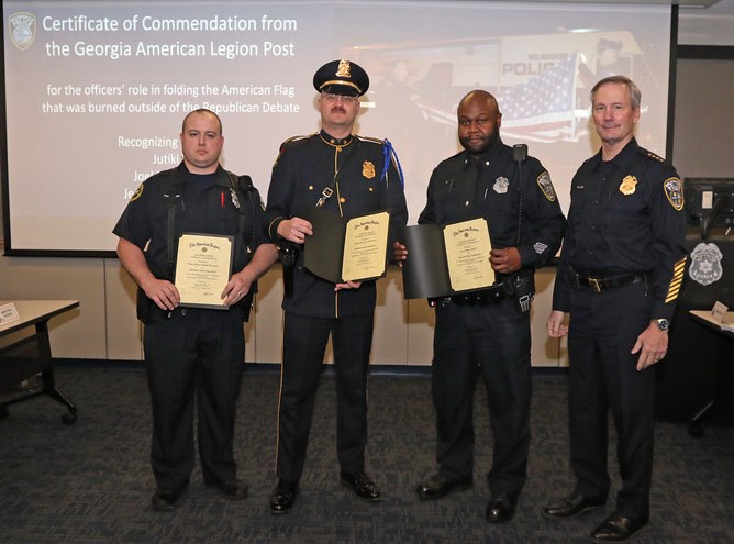 Georgia post honors Milwaukee police officers