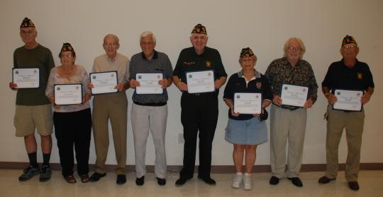 Local Veterans Receive Certificate of Appreciation