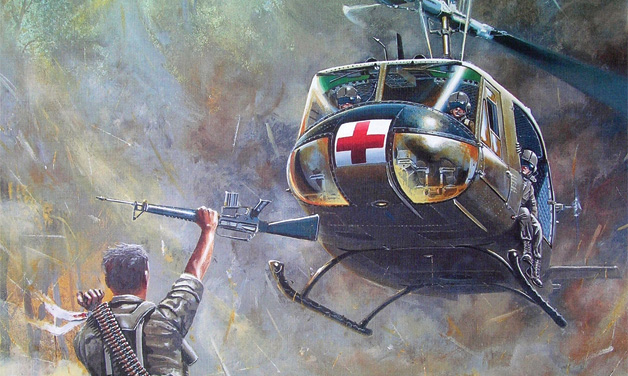 b9252 US Army Vietnam Aviation 571st Helicopter Ambulance Co Dust Off  IR37F