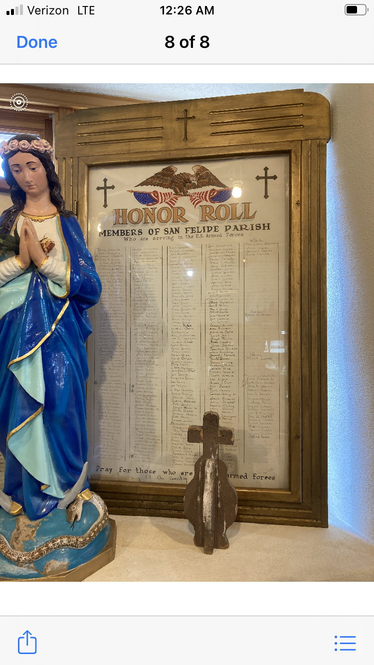San Felipe Parish Honor Roll