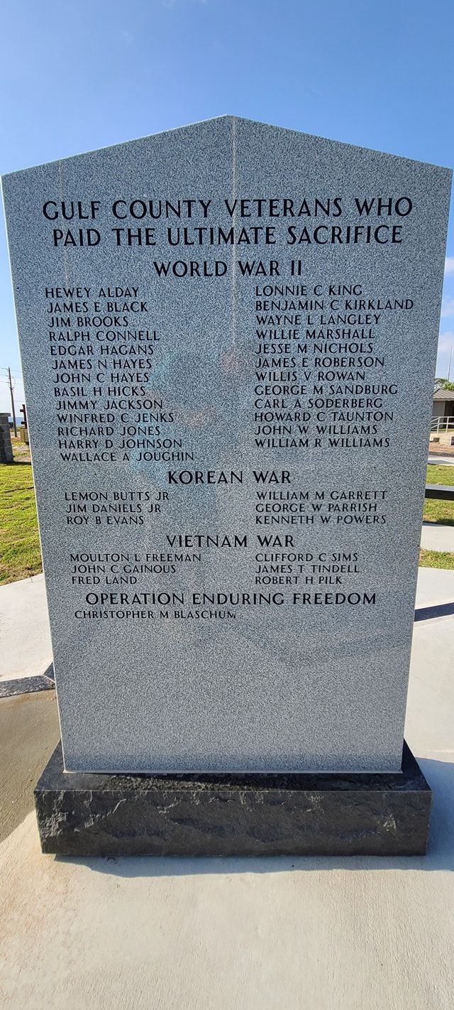 The Honor Walk, Veteran&#039;s Memorial Park, Port St. Joe, Florida
