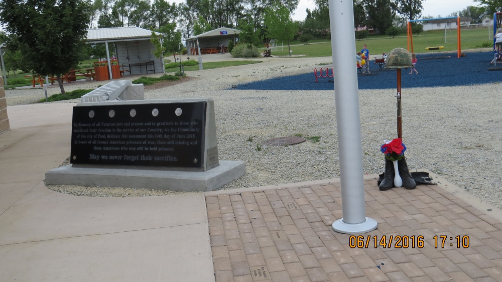 WILBUR C. HALL POST 77 PAUL Idaho Memorial