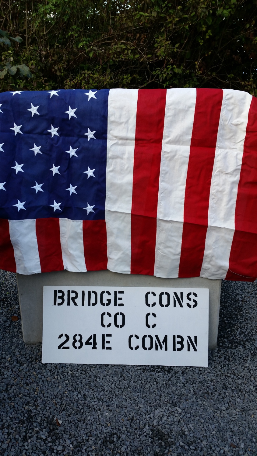 Plaque to commemorate the 284th Engineer Combat Battalion