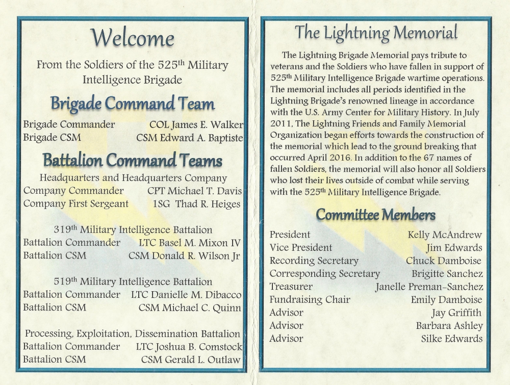 525th Military Intelligence Brigade Lightning Memorial