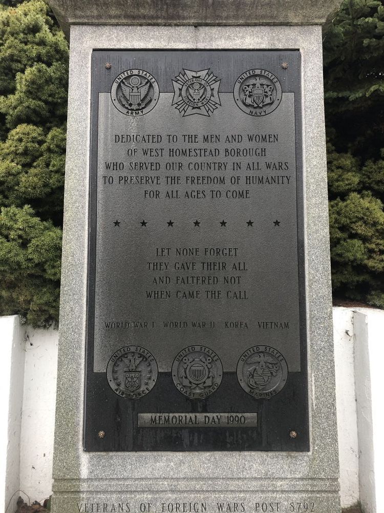 West Homestead Veterans Monument