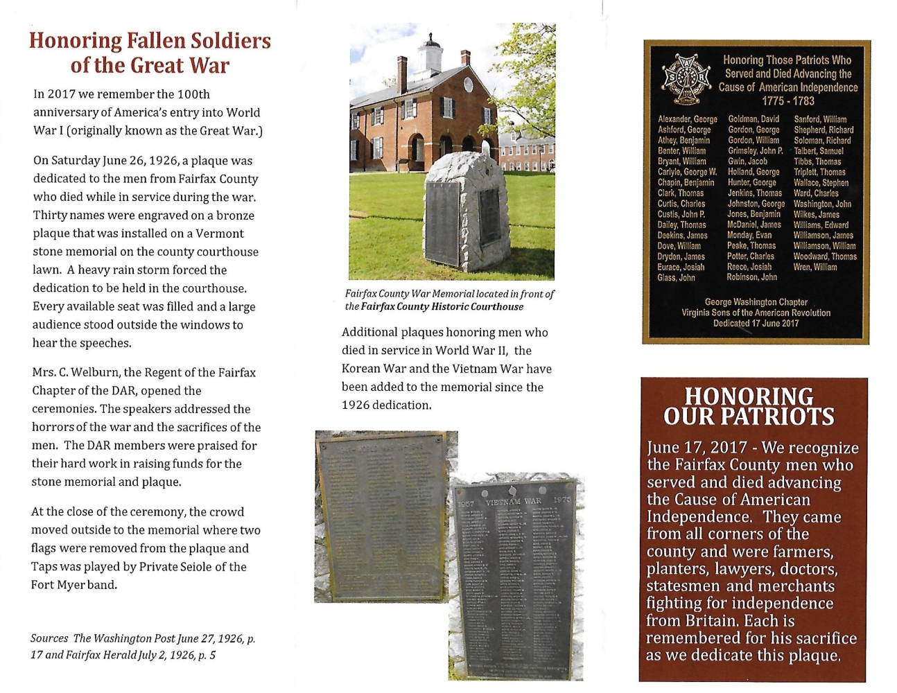 Fairfax County [Virginia] War Memorial, USA