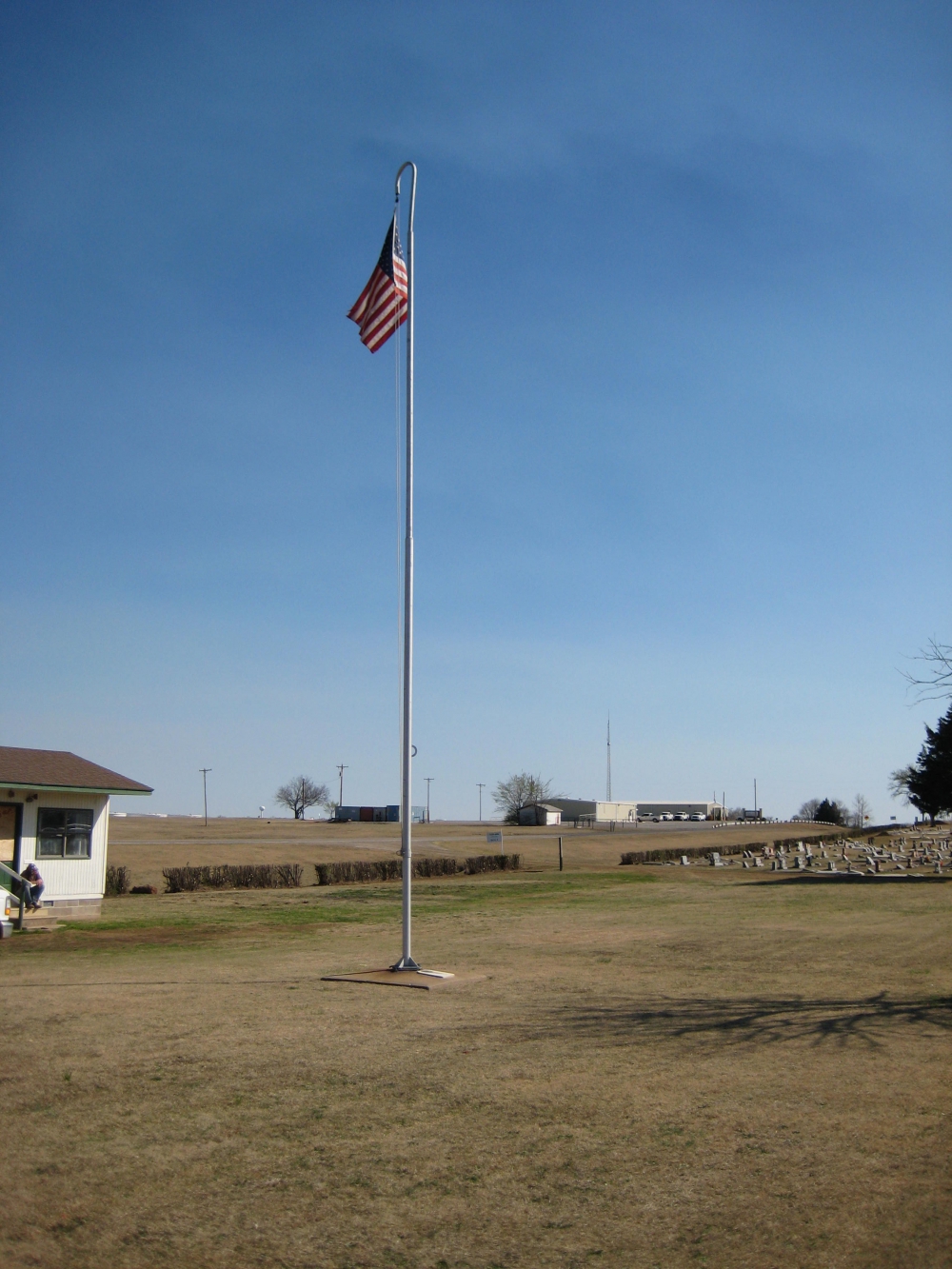Cushing, Oklahoma - Fairlawn-New Zion Cemetery Memorial Flagpole