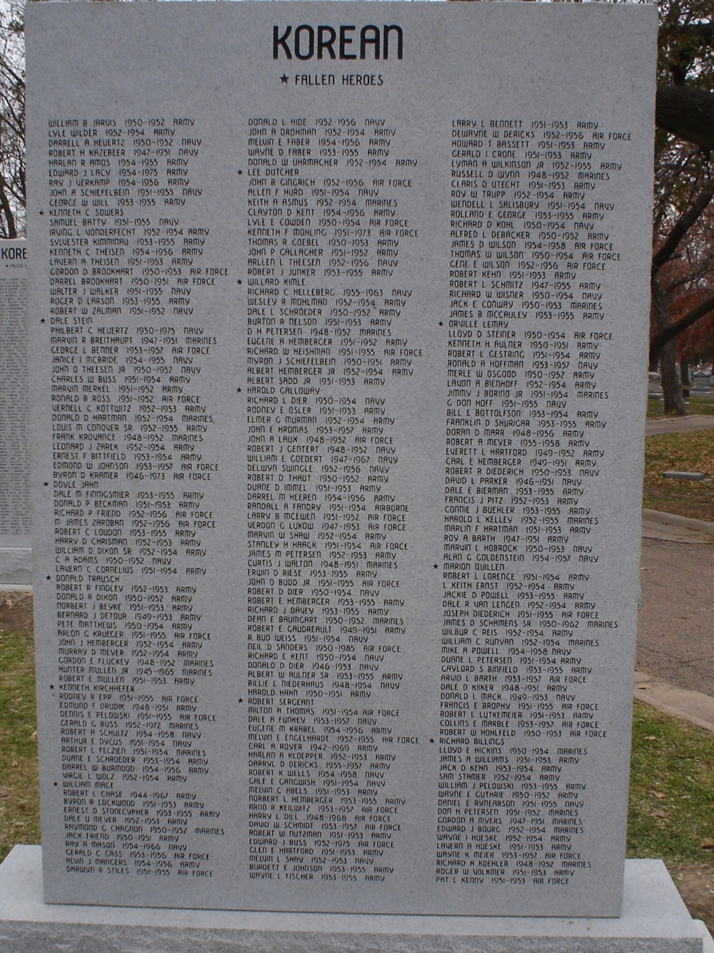 Adams County Veterans Monument