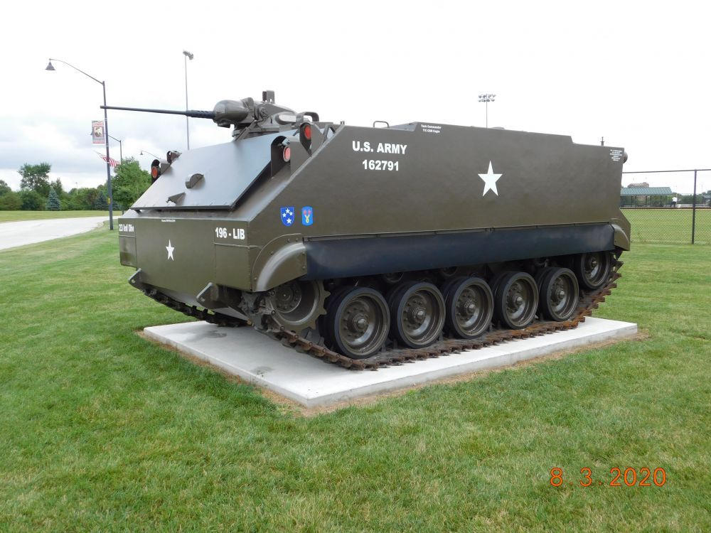 M 84 Mortar Carrier and General Patrick Rea Plaza